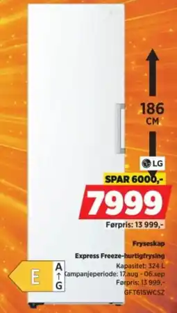 POWER LG Fryserskap tilbud