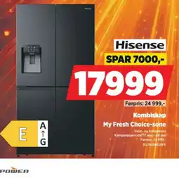 POWER Hisense Kombiskap My Fresh Choice-sone tilbud