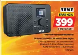 POWER Senz Dab+ Fm-radio med Bluetooth tilbud