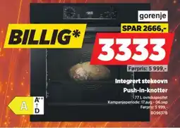 POWER gorenje integrert stekeovn tilbud