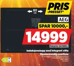 POWER Aeg induksjonstopp med integrert vifte tilbud