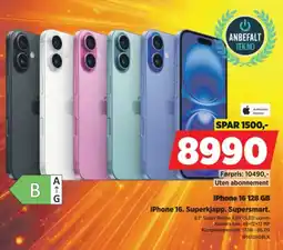 POWER iPhone 16 128 GB tilbud
