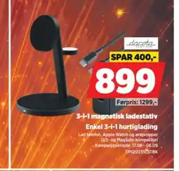 POWER Dacota 3-i-1 magnetisk ladestativ tilbud