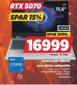 POWER Lenovo LOQ 15IRX10 tilbud
