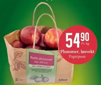 Båma røde plommer