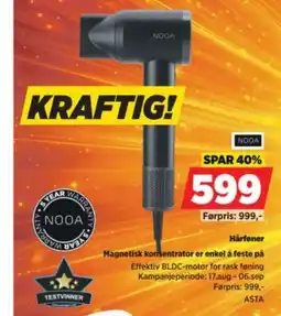 POWER Nooa Hårføner tilbud