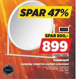 POWER Nooa Sminkespeil tilbud