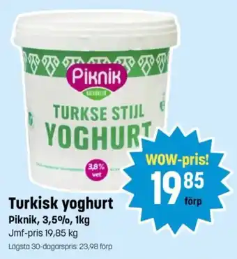Piknik Turkisk yoghurt