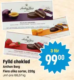 Eurocash Fylld choklad Anthon Berg tilbud