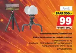 POWER Dacota fleksibelt kamera-/telefonstativ tilbud