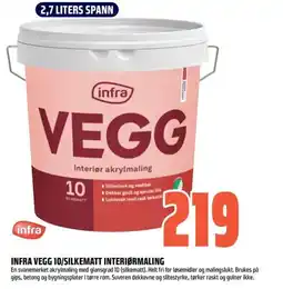 Obs Bygg Infra vegg 10/silkematt interiørmaling tilbud