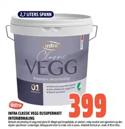 Obs Bygg Infra classic vegg 01/supermatt tilbud