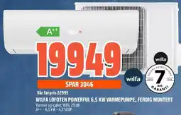 Obs Bygg Wilfa Lofoten Powerful 6,5 Kw Varmepumpe tilbud