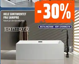 Obs Bygg Sanipro hele sortimentet tilbud