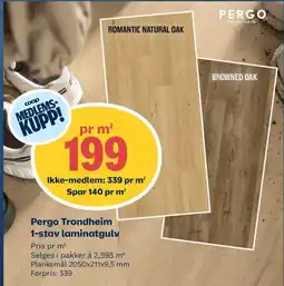 Obs Bygg Pergo 1-stav laminatgulv tilbud