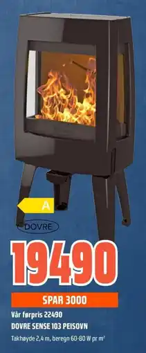 Obs Bygg Dovre Sense 103 peisovn tilbud