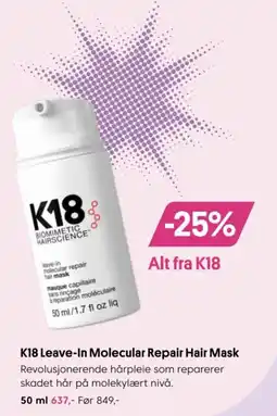 VITA K18 Leave-In Molecular Repair Hair Mask tilbud