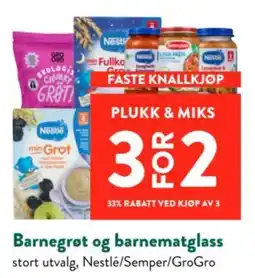 Jacobs Barnegrøt og barnematglass tilbud