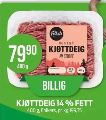 KJØTTDEIG 14 % FETT