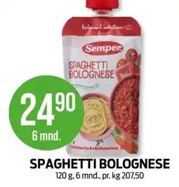 Kiwi SPAGHETTI BOLOGNESE tilbud