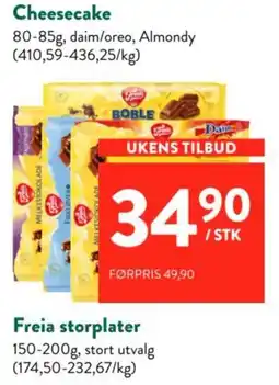 Jacobs Freia storplater tilbud