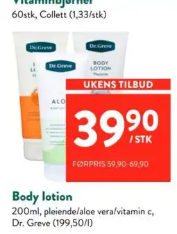 Jacobs Dr. Greve body lotion tilbud