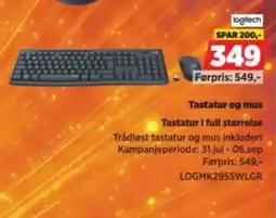 POWER Logitech tastatur og mus tilbud