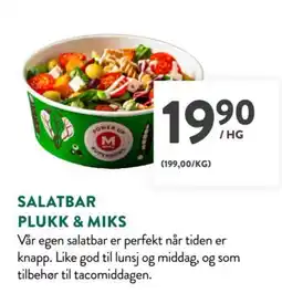 Jacobs M Superbowl Salatbar Plukk & Miks tilbud