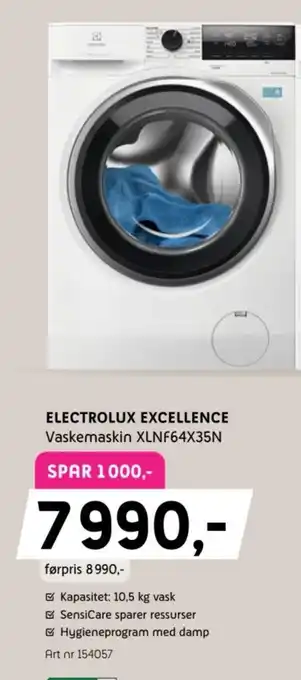 Electrolux Excellence Vaskemaskin XLNF64X35N