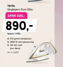 ELON Tefal Strykejern Pure Gliss tilbud
