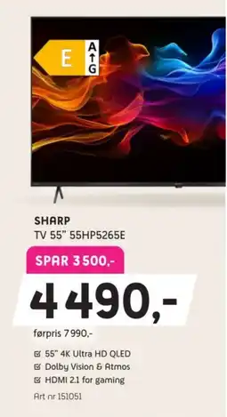 ELON Sharp TV 55" 55HP5265E tilbud