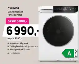 ELON Cylinda Vaskemaskin FT915G394A tilbud
