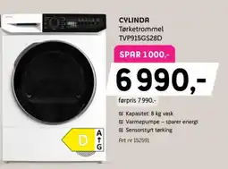 ELON Cylinda tørketrommel TVP915GS28D tilbud