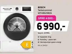 ELON Bosch tørketrommel WTH85VOBSN tilbud