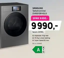 ELON Samsung Tørketrommel DV90F09F4SU3 tilbud