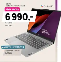 ELON Lenovo Bærbar PC 14" IdeaPad Slim 5 tilbud