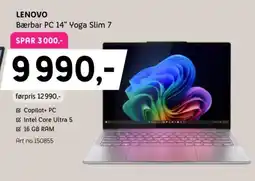 ELON Lenovo Bærbar PC 14" Yoga Slim 7 tilbud