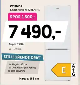 ELON Cylinda Kombiskap KF3285NIHE tilbud