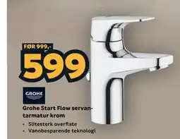 Megaflis Grohe Start Flow servantarmatur krom tilbud