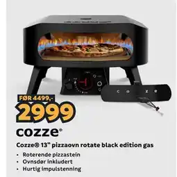 Megaflis Cozze 13” pizzaovn rotate black edition gas tilbud