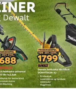 Megaflis Dewalt hekksaks 18v 55cm DCMHT562N-XJ tilbud