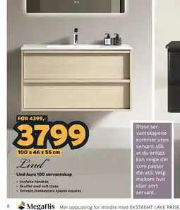 Megaflis Lind Aura 100 servantskap tilbud