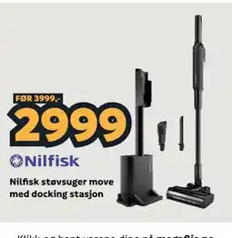 Megaflis Nilfisk støvsuger move med docking stasjon tilbud