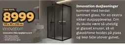 Megaflis Innovation Silke dusjhjørne sort tilbud