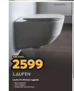 Megaflis Laufen Pro Rimless veggskål tilbud