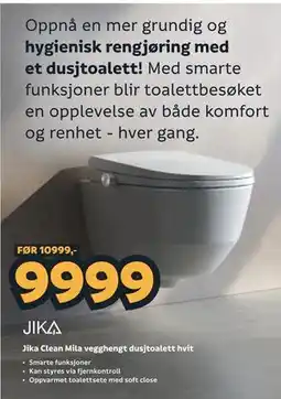 Megaflis Jika Clean Mila vegghengt dusjtoalett hvit tilbud