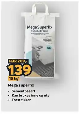 Megaflis Mega superfix tilbud