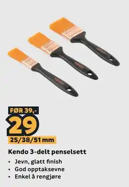 Megaflis Kendo 3-delt penselsett tilbud