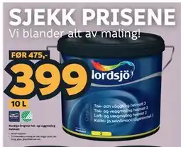 Megaflis Nordsjø Original Tak- og veggmaling Helmatt tilbud