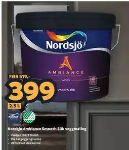Megaflis Nordsjø Ambiance Smooth Silk veggmaling tilbud